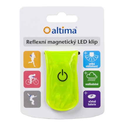 Reflexný magnetický LED klip - spĺňa EN 13356 | EN 17353